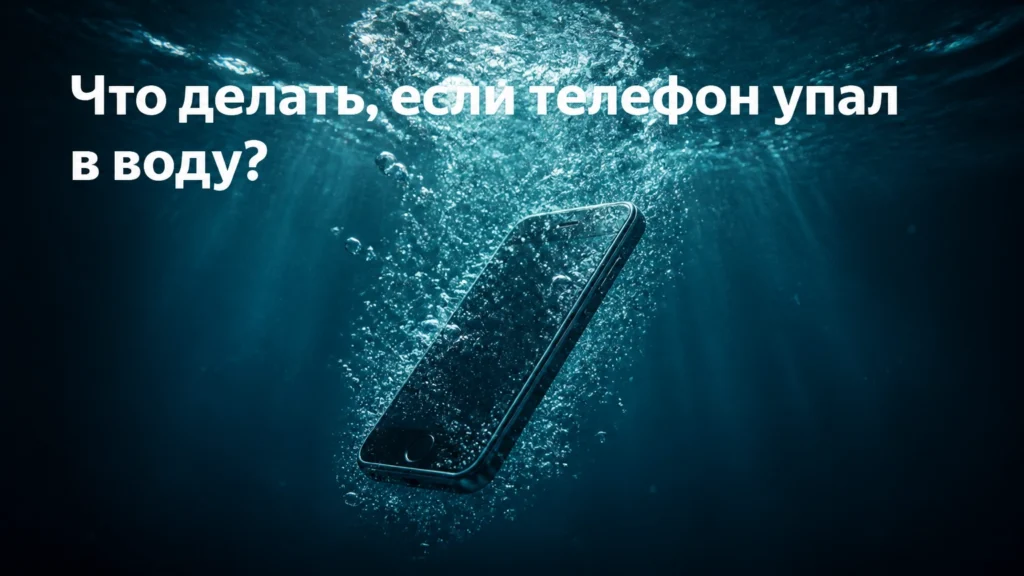 Телефон упал в воду